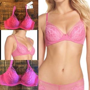 Natori Flora Contour Underwire Bra 34C Pink
